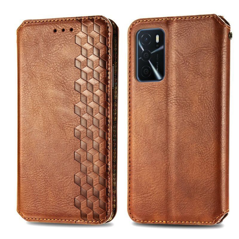 Kožené Pouzdro Folio Na Oppo A16 / A16s Kůže S Diamantovou Texturou