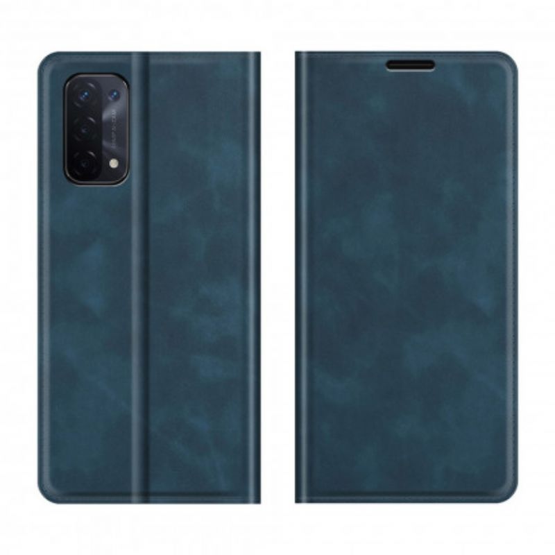 Kožené Pouzdro Folio Na Oppo A54 5g / A74 5g Dotek Pokožky