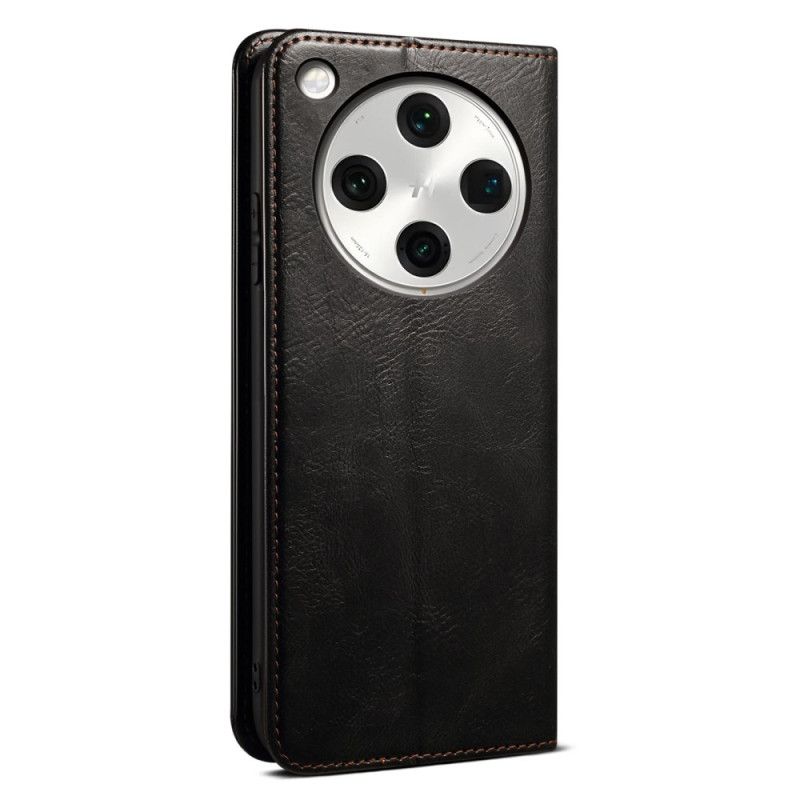 Kožené Pouzdro Folio Na Oppo Find X8 Voskovaná Umělá Kůže