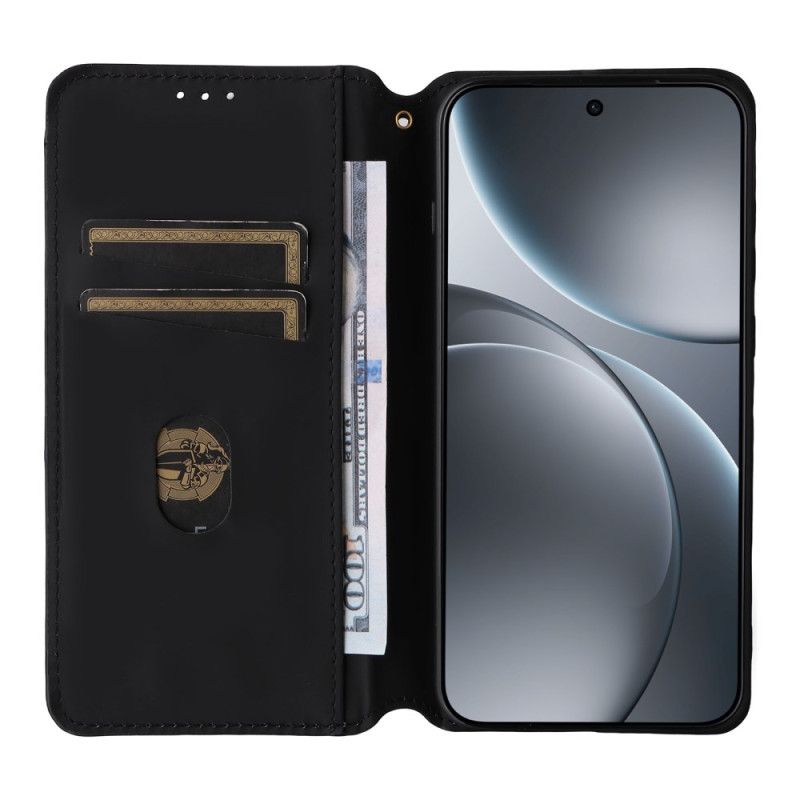 Kožené Pouzdro Folio Na Oppo Find X9 5g Kosočtvercový Vzor