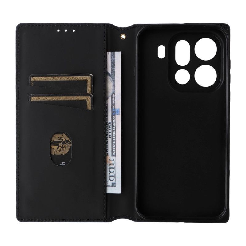 Kožené Pouzdro Folio Na Oppo Find X9 Pro 5g Kosočtvercový Vzor