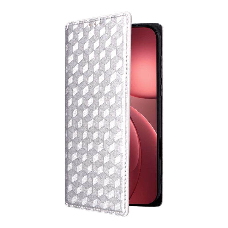 Kožené Pouzdro Folio Na Oppo Find X9 Pro 5g Kosočtvercový Vzor