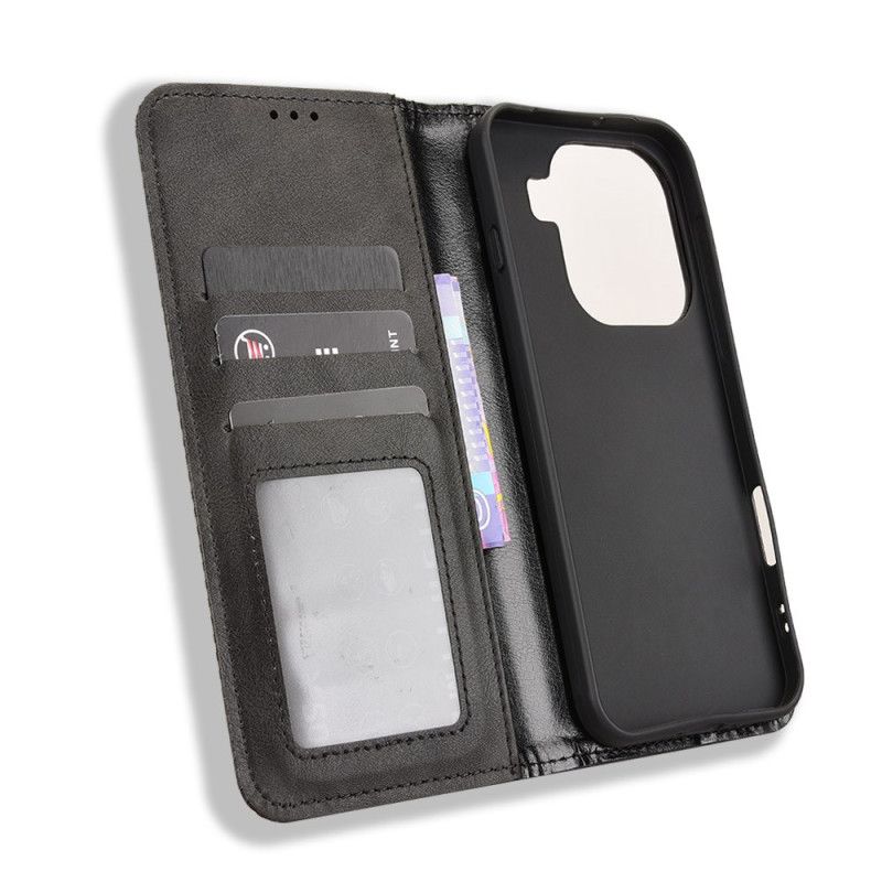 Kožené Pouzdro Folio Na Oppo Find X9 Pro 5g Vintage Okraj