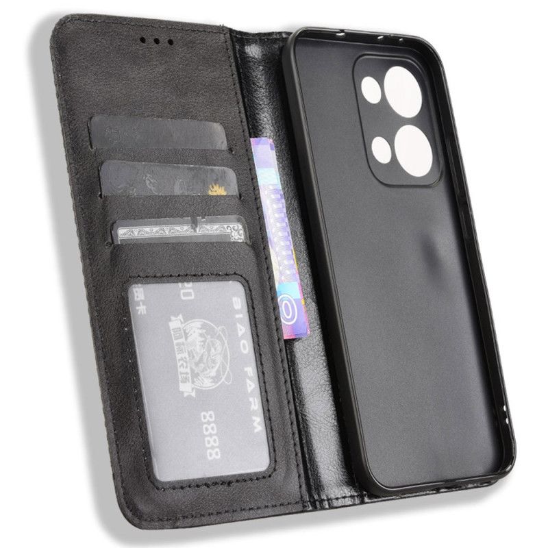 Kožené Pouzdro Folio Na Oppo Reno 13 5g Vintage Frieze