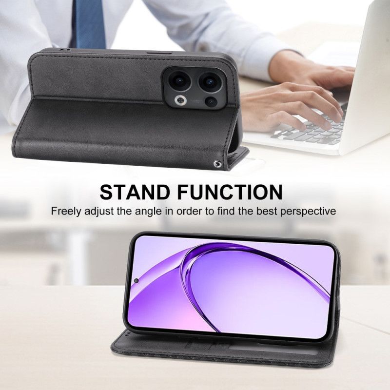 Kožené Pouzdro Folio Na Oppo Reno 13 Pro 5g Diamantý Vzor S Popruhem