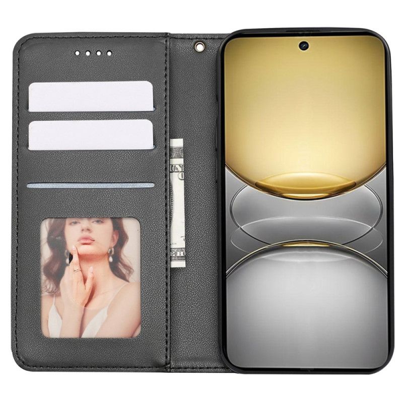 Kožené Pouzdro Folio Na Realme C75 Kachlový Vlys A Popruh