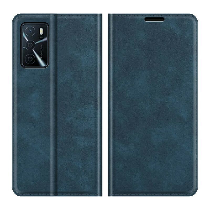 Kožené Pouzdro Folio Oppo A16 / A16s Dotek Pokožky