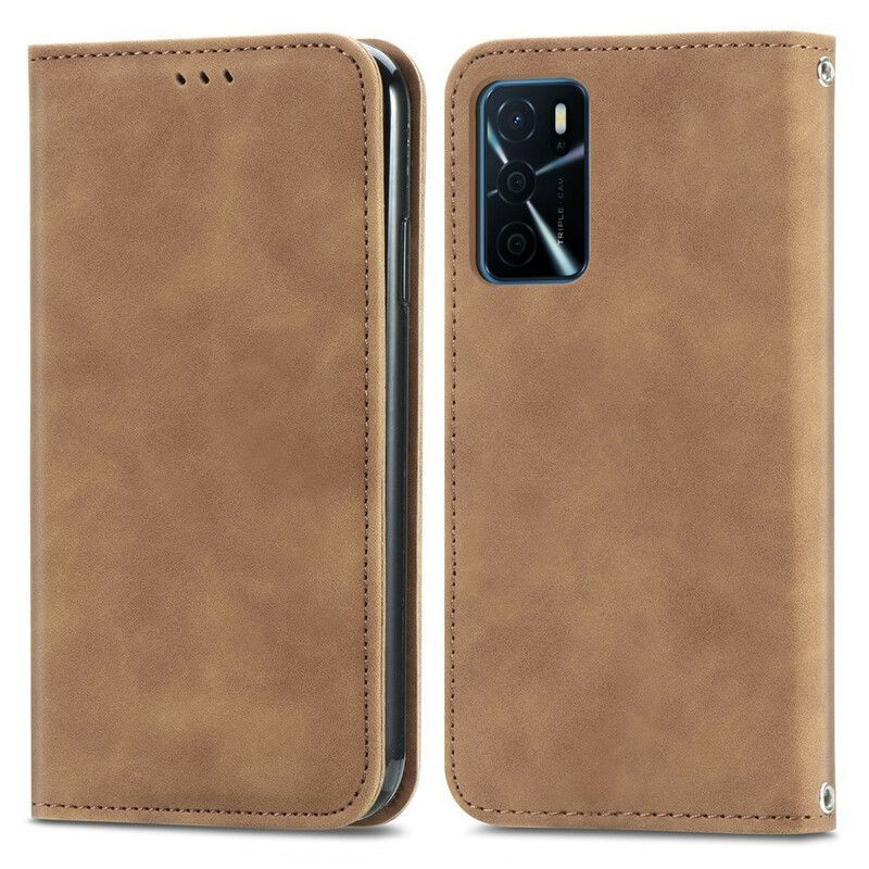 Kožené Pouzdro Folio Oppo A16 / A16s Dotek Pokožky
