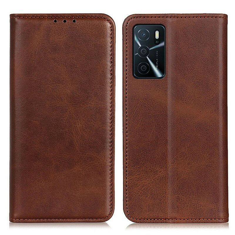 Kožené Pouzdro Folio Oppo A16 / A16s Jednoduchá Štípenka