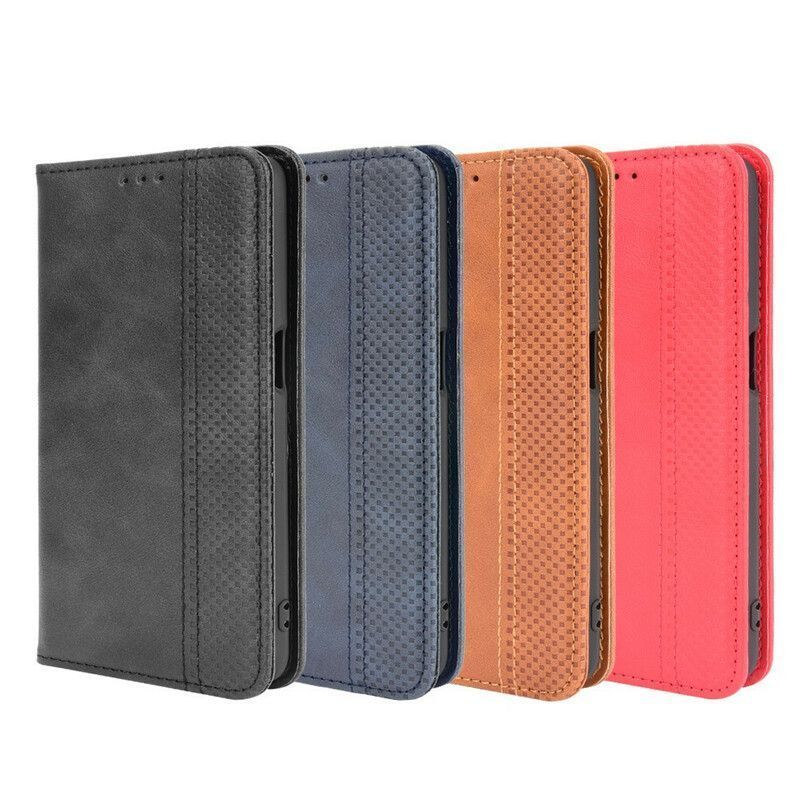Kožené Pouzdro Folio Oppo A16 / A16s Stylizovaný Vintage Kožený Efekt