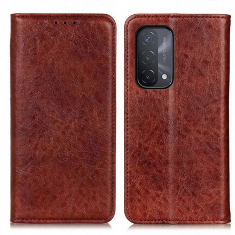 Kožené Pouzdro Folio Oppo A54 5g / A74 5g Textura Štípané Kůže