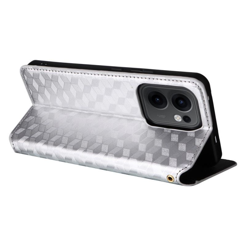 Kožené Pouzdro Folio Oppo Reno 13f 4g / 5g / 13 Fs 5g 3d Diamanty