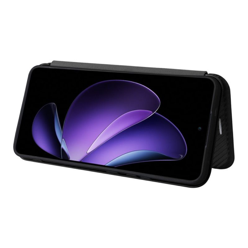 Kožené Pouzdro Folio Oppo Reno 13f 4g / 5g / 13 Fs 5g Uhlíková Vlákna