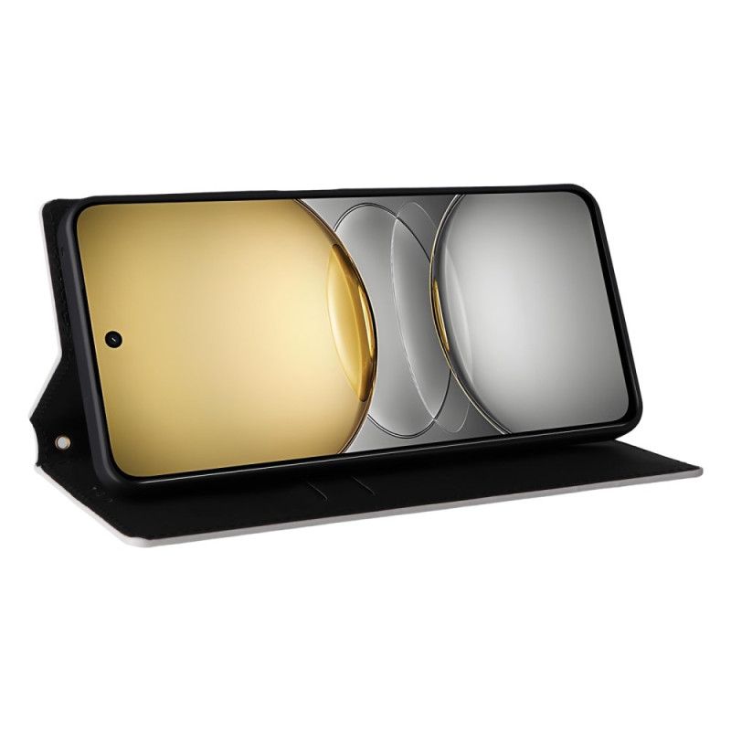 Kožené Pouzdro Folio Realme 14x 5g Kosočtvercový Vzor