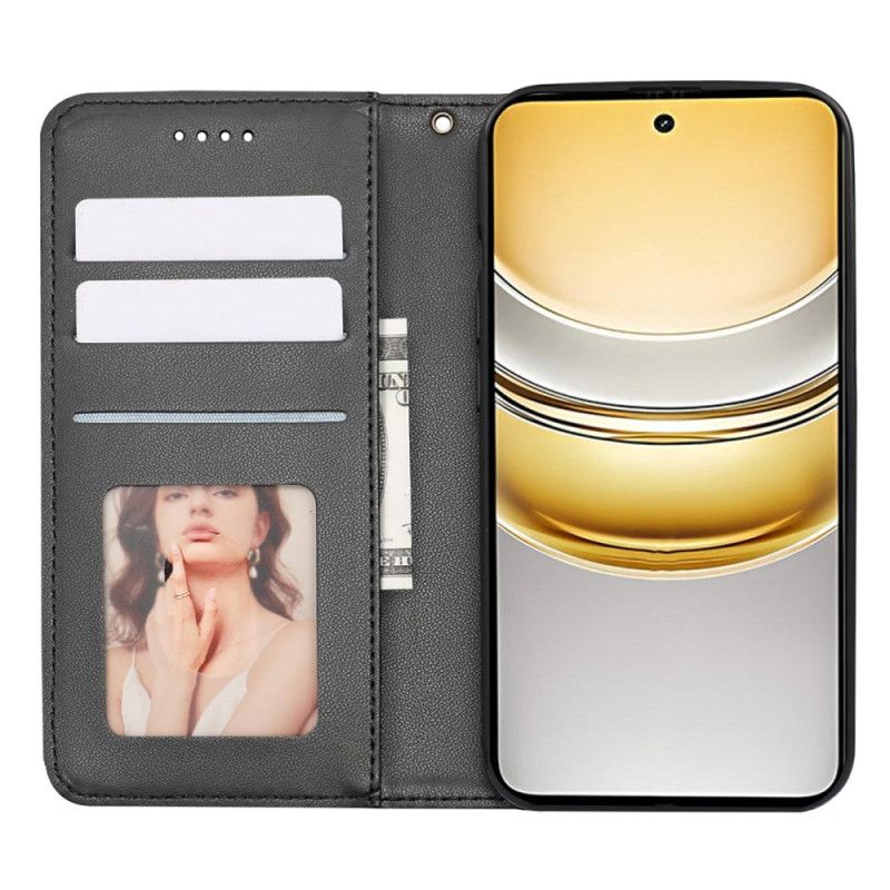 Kožené Pouzdro Folio Realme 14x 5g Kostkovaný Popruh