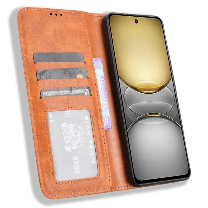 Kožené Pouzdro Folio Realme 14x 5g Vintage Okraj