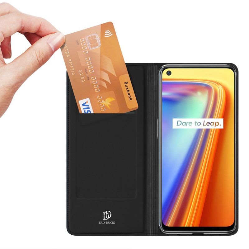 Kožené Pouzdro Folio Realme 7 Kůže Pro Dux Ducis