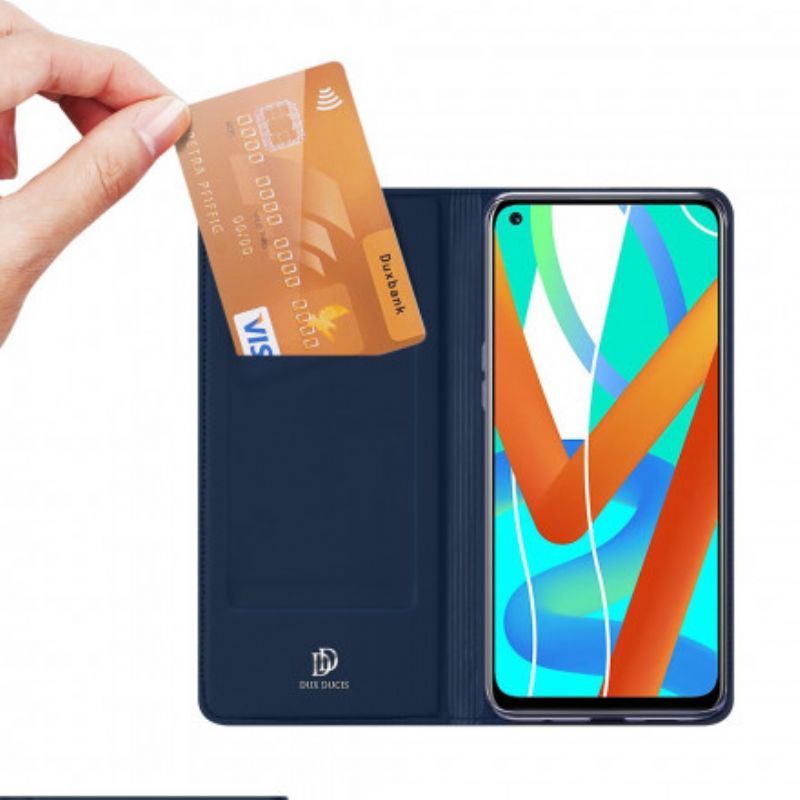 Kožené Pouzdro Folio Realme 8 5g Kůže Pro Dux Ducis