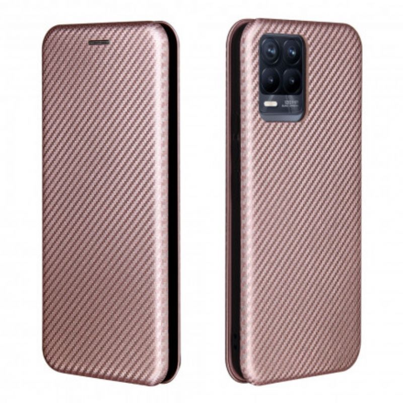 Kožené Pouzdro Folio Realme 8 / 8 Pro Barevný Karbonový Silikon