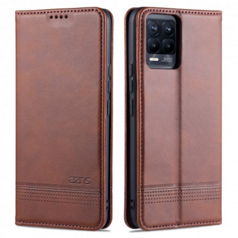 Kožené Pouzdro Folio Realme 8 / 8 Pro Styl Kůže Azns