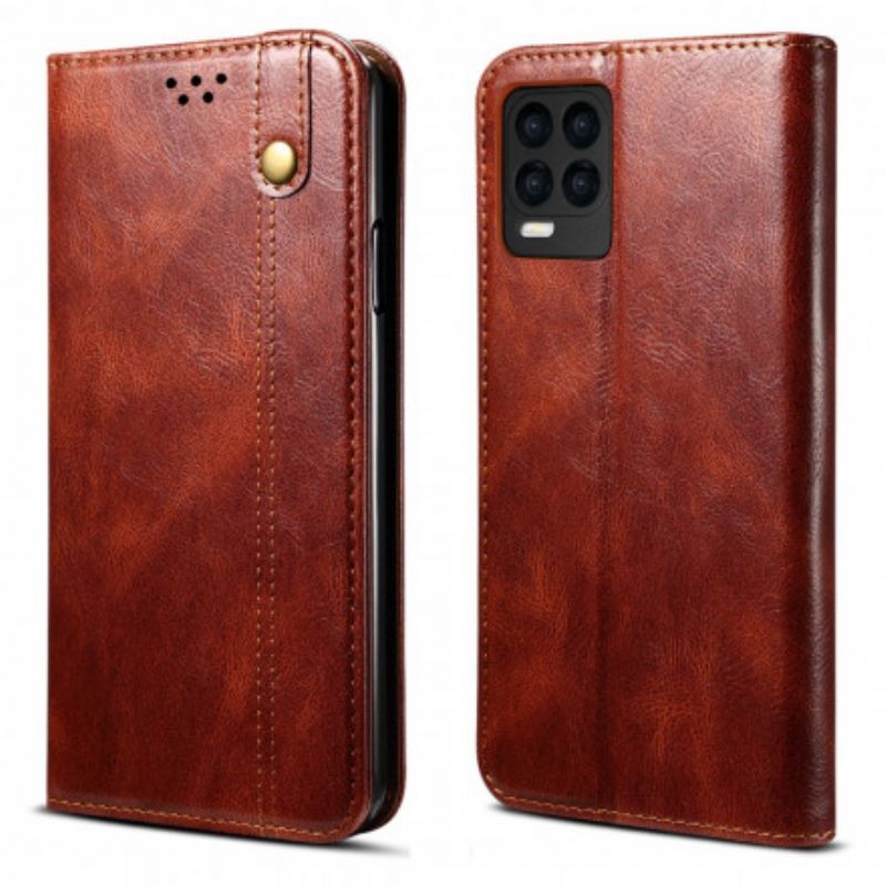 Kožené Pouzdro Folio Realme 8 / 8 Pro Voskovaná Imitace Kůže