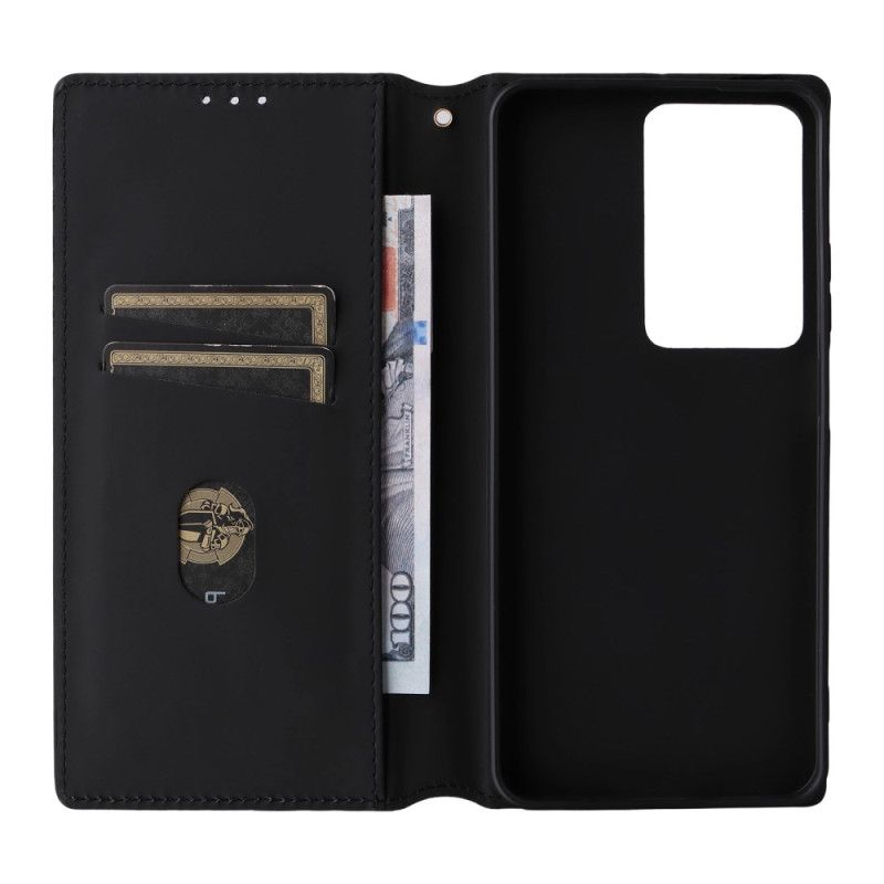 Kožené Pouzdro Folio Realme C75 Kosočtvercový Vzor