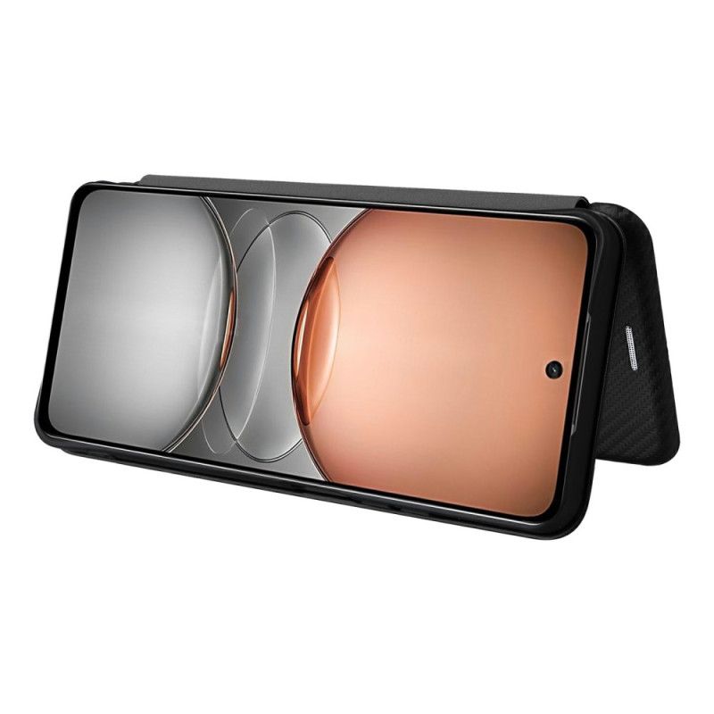 Kožené Pouzdro Folio Realme C75 Uhlíková Vlákna