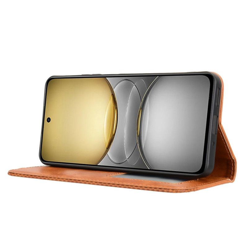 Kožené Pouzdro Folio Realme C75 Vintage Okraj