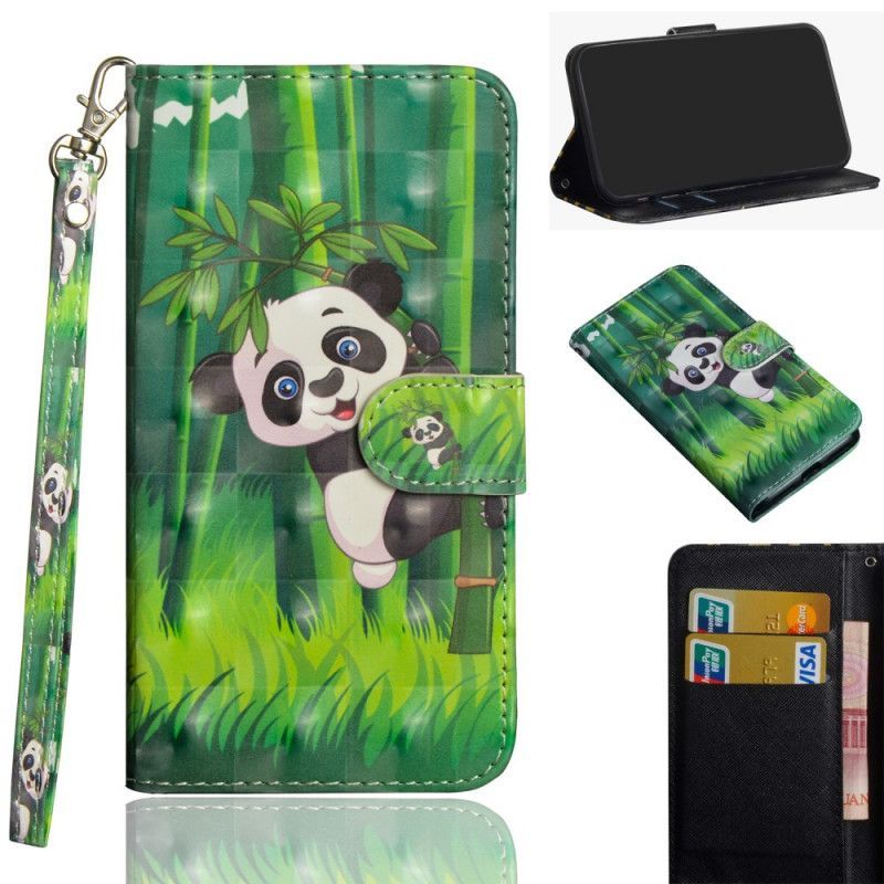 Kožené Pouzdro Google Pixel 4a Panda A Bambus