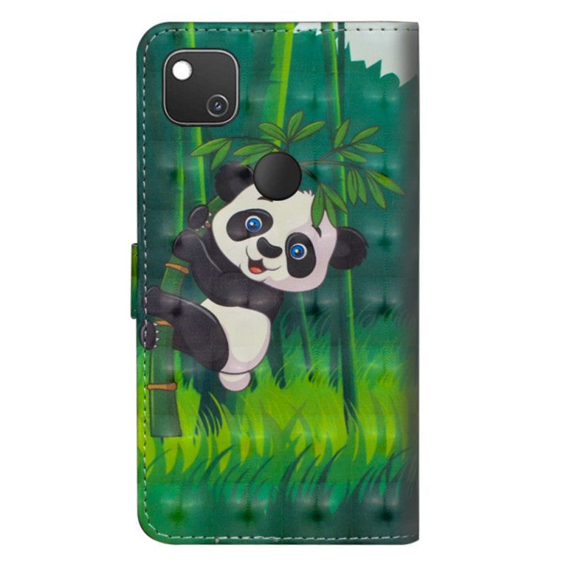 Kožené Pouzdro Google Pixel 4a Panda A Bambus
