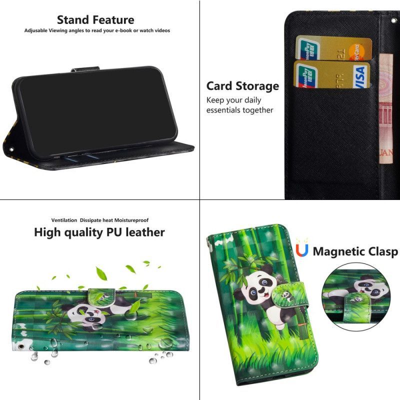 Kožené Pouzdro Google Pixel 4a Panda A Bambus