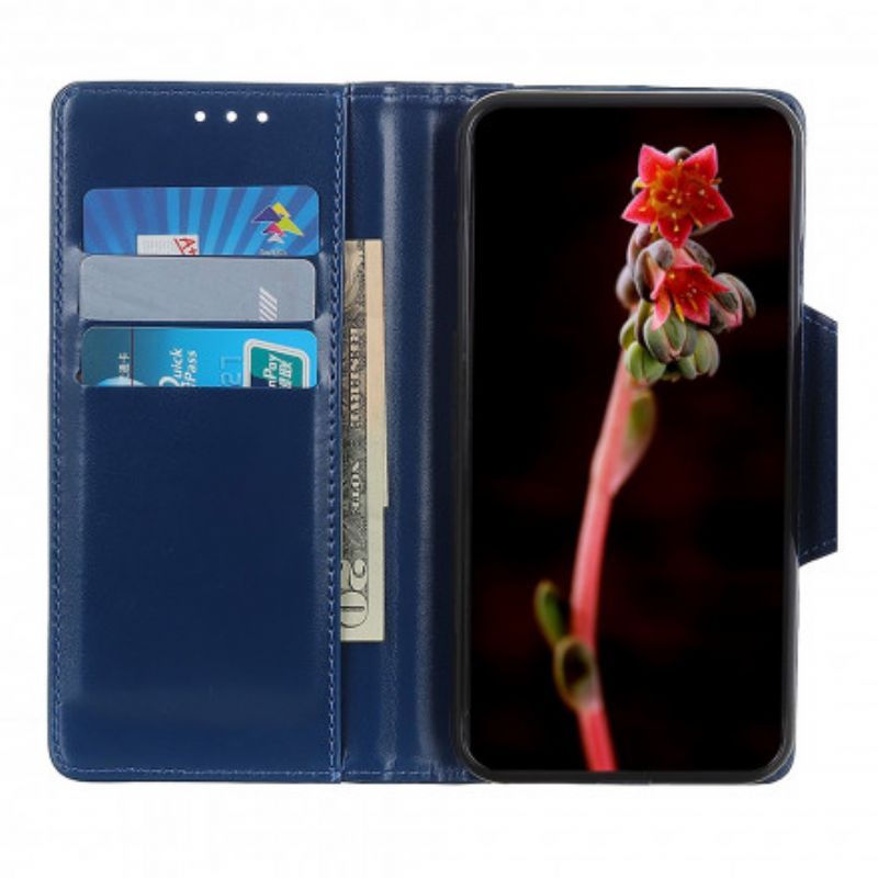 Kožené Pouzdro Motorola Edge 20 Pro Stříbrná Spona Z Umělé Kůže