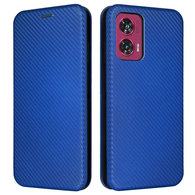 Kožené Pouzdro Motorola Edge 50 Fusion Uhlíkové Vlákno