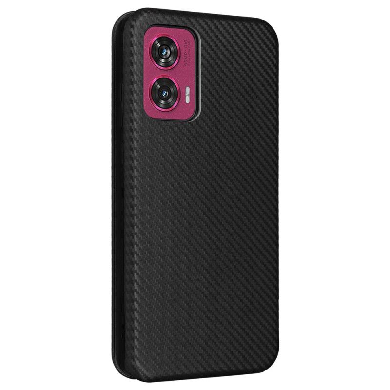 Kožené Pouzdro Motorola Edge 50 Fusion Uhlíkové Vlákno