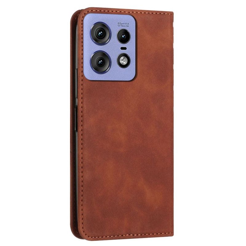 Kožené Pouzdro Motorola Edge 50 Pro Diamantový Vzor