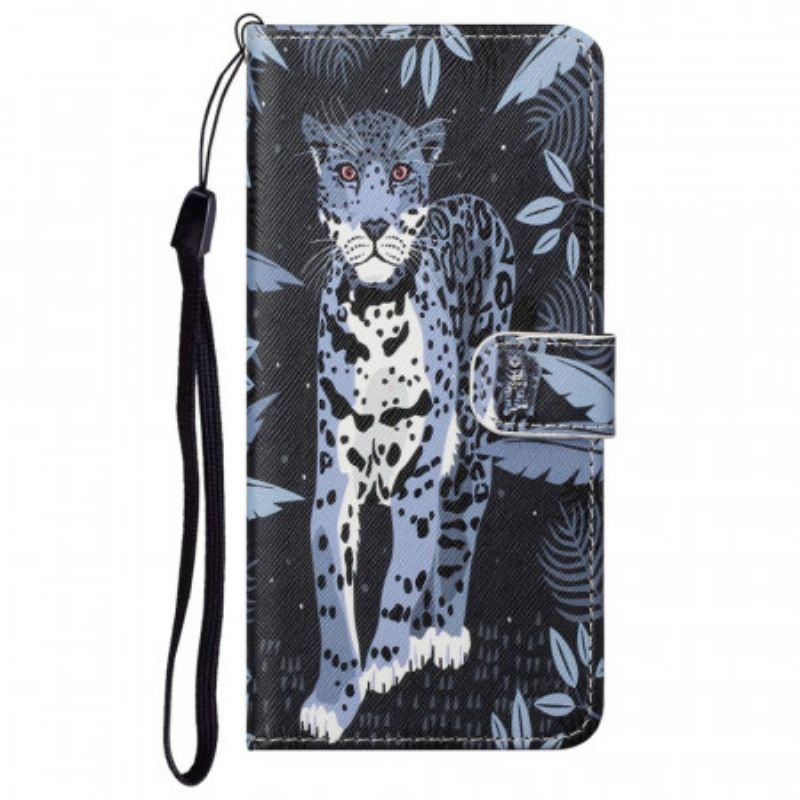 Kožené Pouzdro Na Google Pixel 6A Na Lana Strappy Leopard
