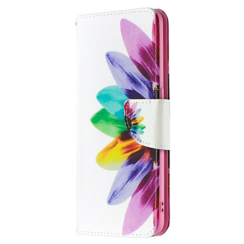 Kožené Pouzdro Na Oppo Find X2 Lite Akvarelová Květina