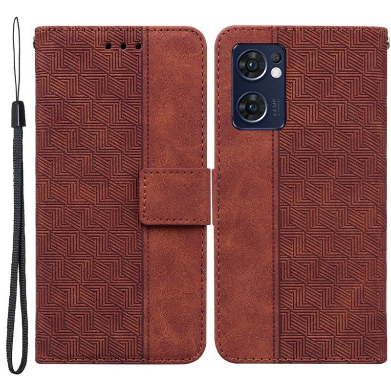 Kožené Pouzdro Na Oppo Find X5 Lite Kostka Textury