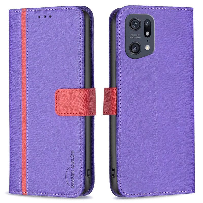 Kožené Pouzdro Na Oppo Find X5 Pro Umělá Kůže Tetxuré Binfen Color