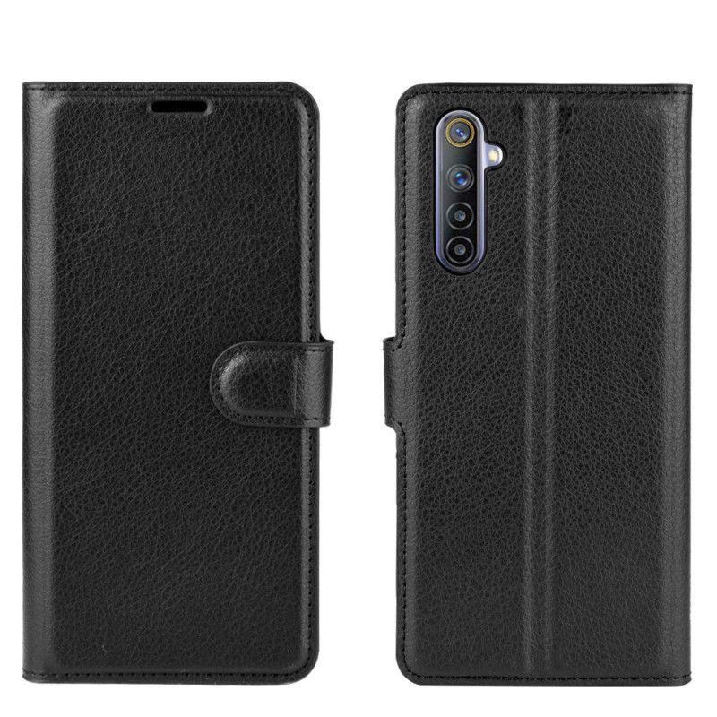 Kožené Pouzdro Na Realme 6 Klasický Efekt Liči