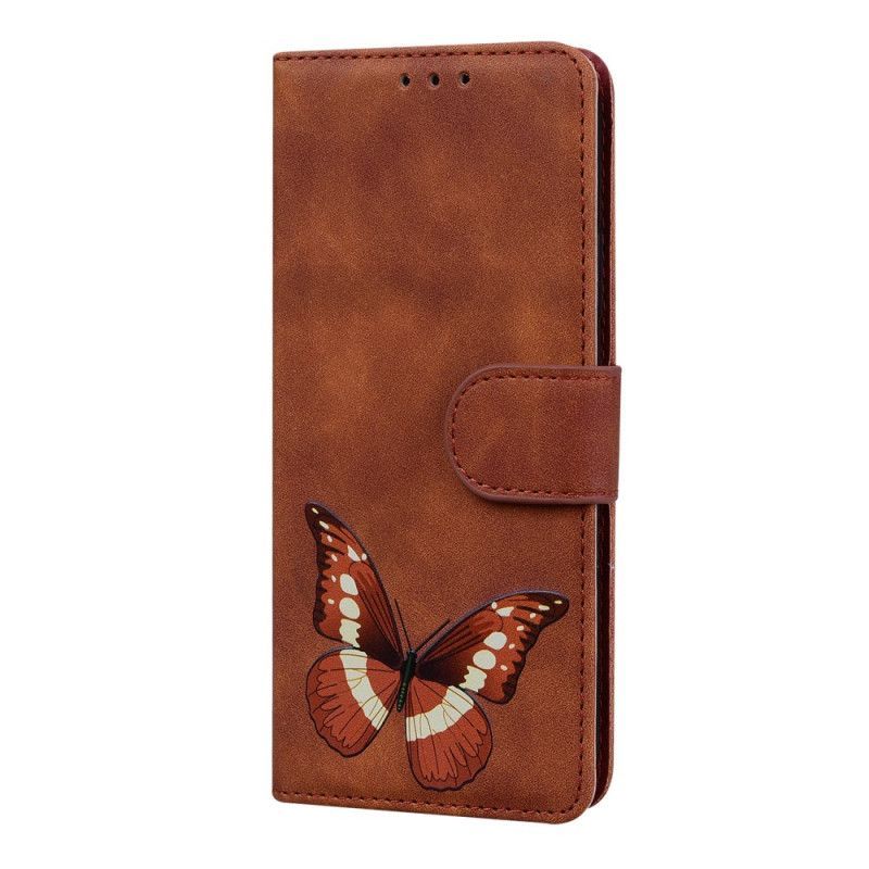 Kožené Pouzdro Na Realme 9i Skin Touch Butterfly