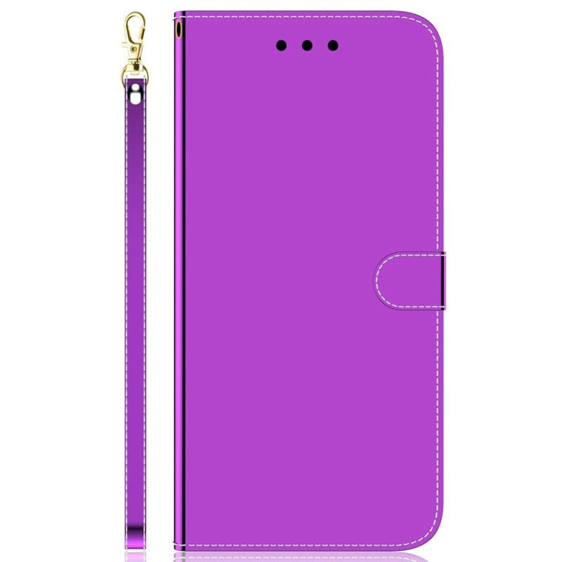 Kožené Pouzdro Na Realme C35 Na Lana Strappyho Zrcadlový Efekt