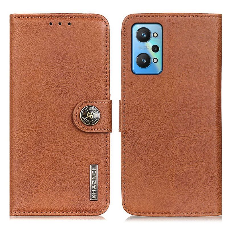 Kožené Pouzdro Na Realme GT Neo 3T / Neo 2 Imitace Kůže Khazneh