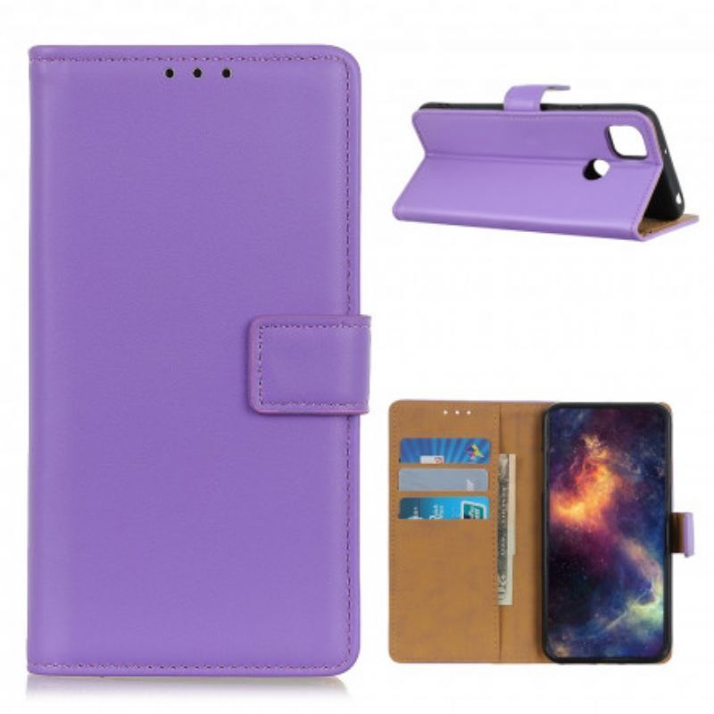 Kožené Pouzdro Oppo A15 Jednoduchá Imitace Kůže
