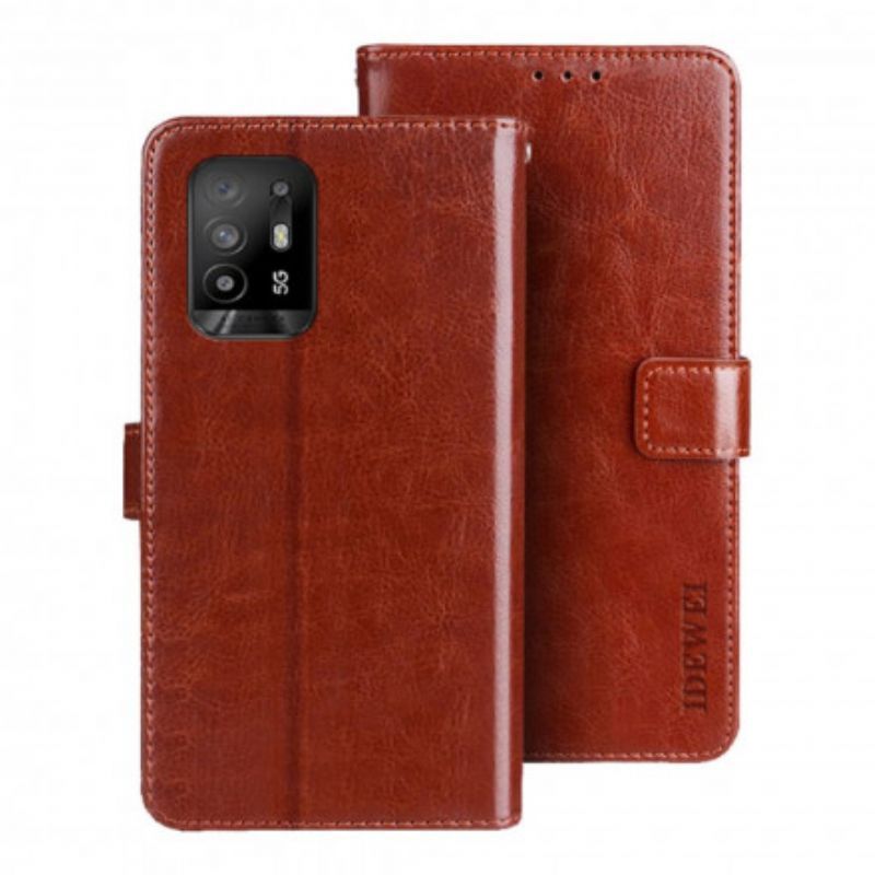 Kožené Pouzdro Oppo A94 5g Idewei Imitace Kůže