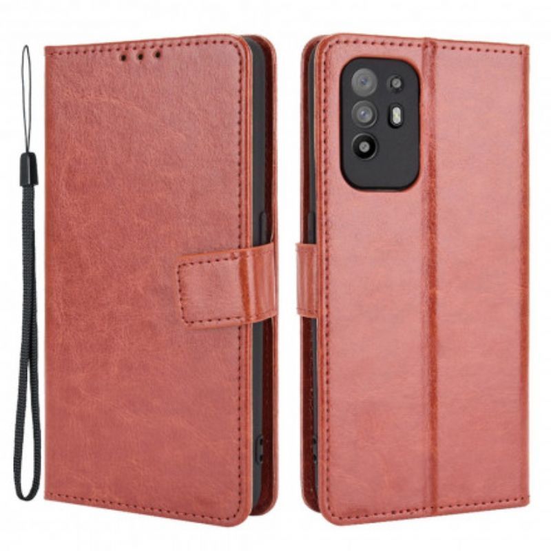 Kožené Pouzdro Oppo A94 5g Lesklá Imitace Kůže