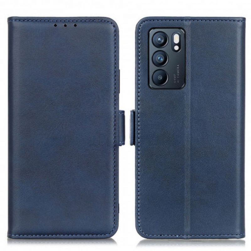 Kožené Pouzdro Oppo Reno 6 5g Dvojitá Klapka