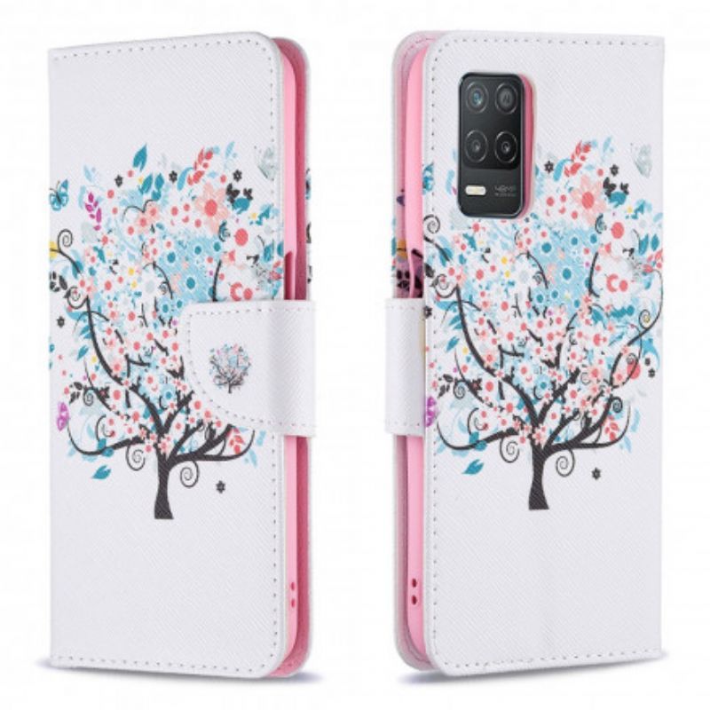 Kožené Pouzdro Realme 8 5g Rozkvetlý Strom