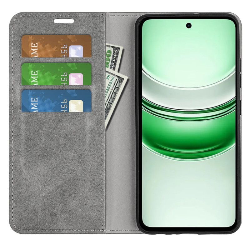 Kožené Pouzdro Realme C71 Šedý Styl