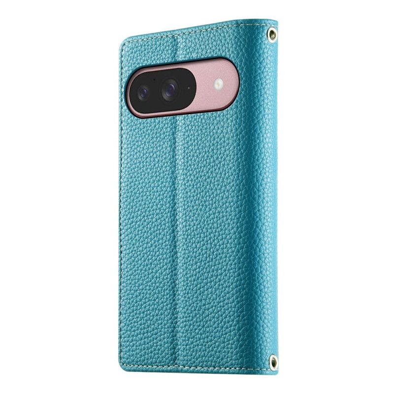 Kožený Kryt Google Pixel 10 / 10 Pro Dvoubarevná Peněženka S Popruhy